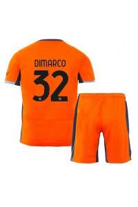 Fotbalové Dres Inter Milan Federico Dimarco #32 Dětské Třetí Oblečení 2023-24 Krátký Rukáv (+ trenýrky)